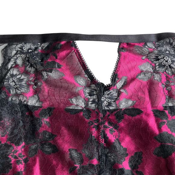 Torrid Lace Boudoir Garter Skirt Size 4 4X Navarra Black Boudoir Sheer Lingerie - Picture 10 of 14